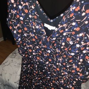 Quarter sleeve floral dress
